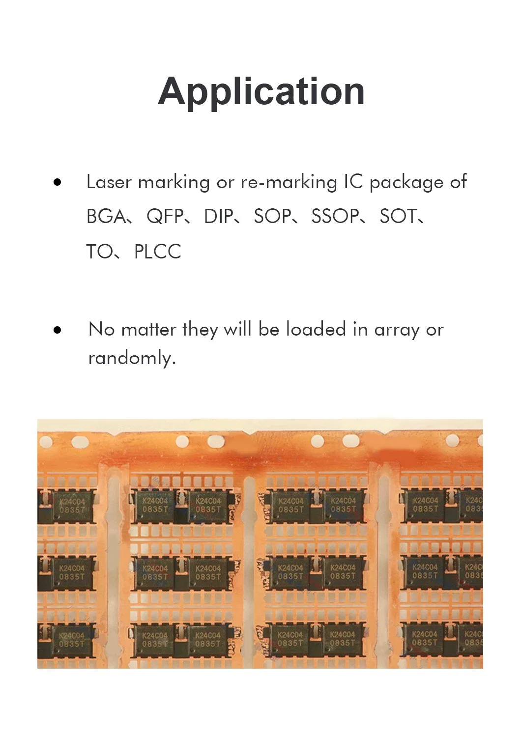 Soc Integrate Capacitor Circuit IC Chip Package Fiber and UV Laser Engraver Printer